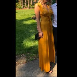 BCBGeneration corset satin maxi dress